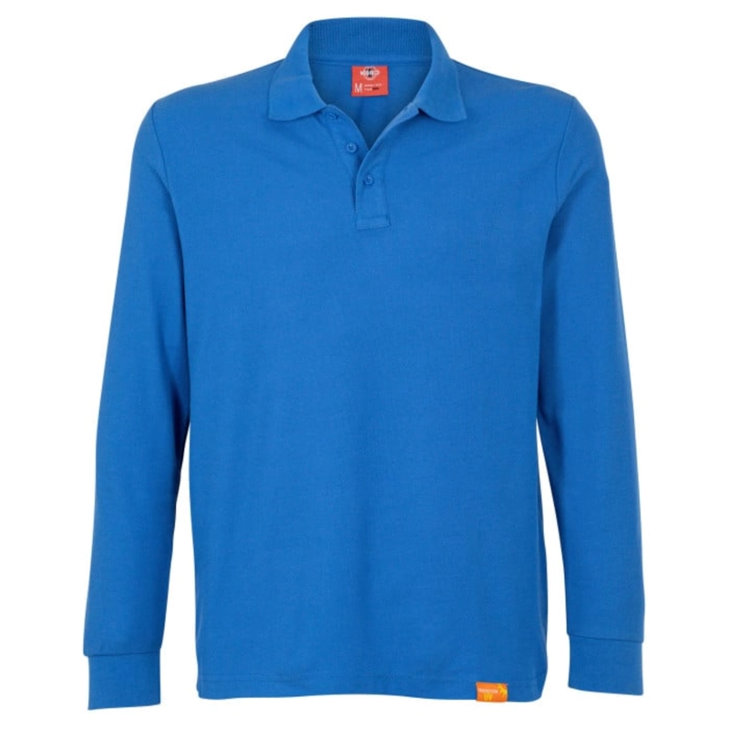 POLERA PIQUE AZUL REY  MANGA LARGA HOMBRE  - T-WORLD Azul electrico M