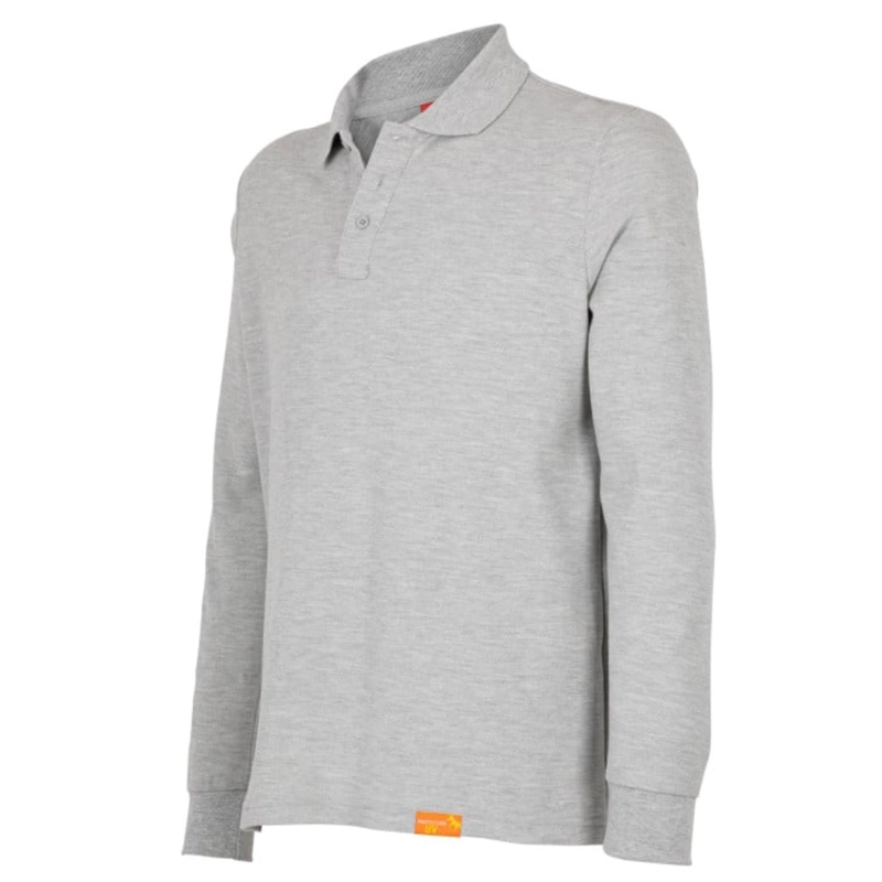 POLERA PIQUE GRIS MANGA LARGA HOMBRE - T-WORLD - 3