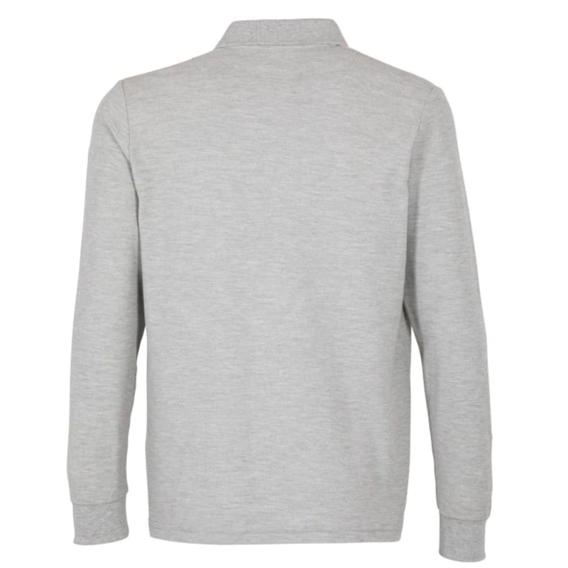 POLERA PIQUE GRIS MANGA LARGA HOMBRE - T-WORLD - 4