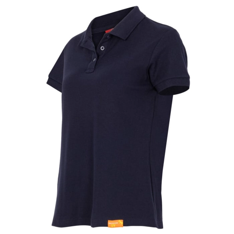 POLERA PIQUE AZUL MARINO  MANGA CORTA MUJER - THE WORLD - 3