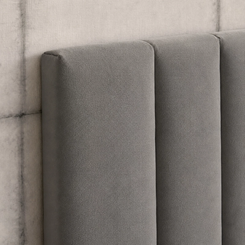 RESPALDO DE CAMA - MODELO TUBULAR - TAMAÑO SUPER KING - VELVET BEIGE - 2