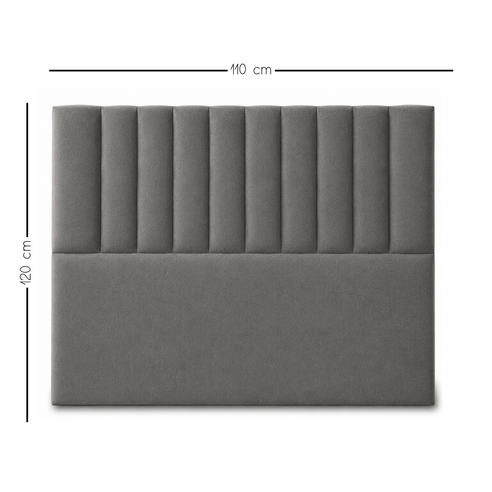 RESPALDO KABECEROS CAMA TUBULAR 1.5 PLAZAS FELPA - 5