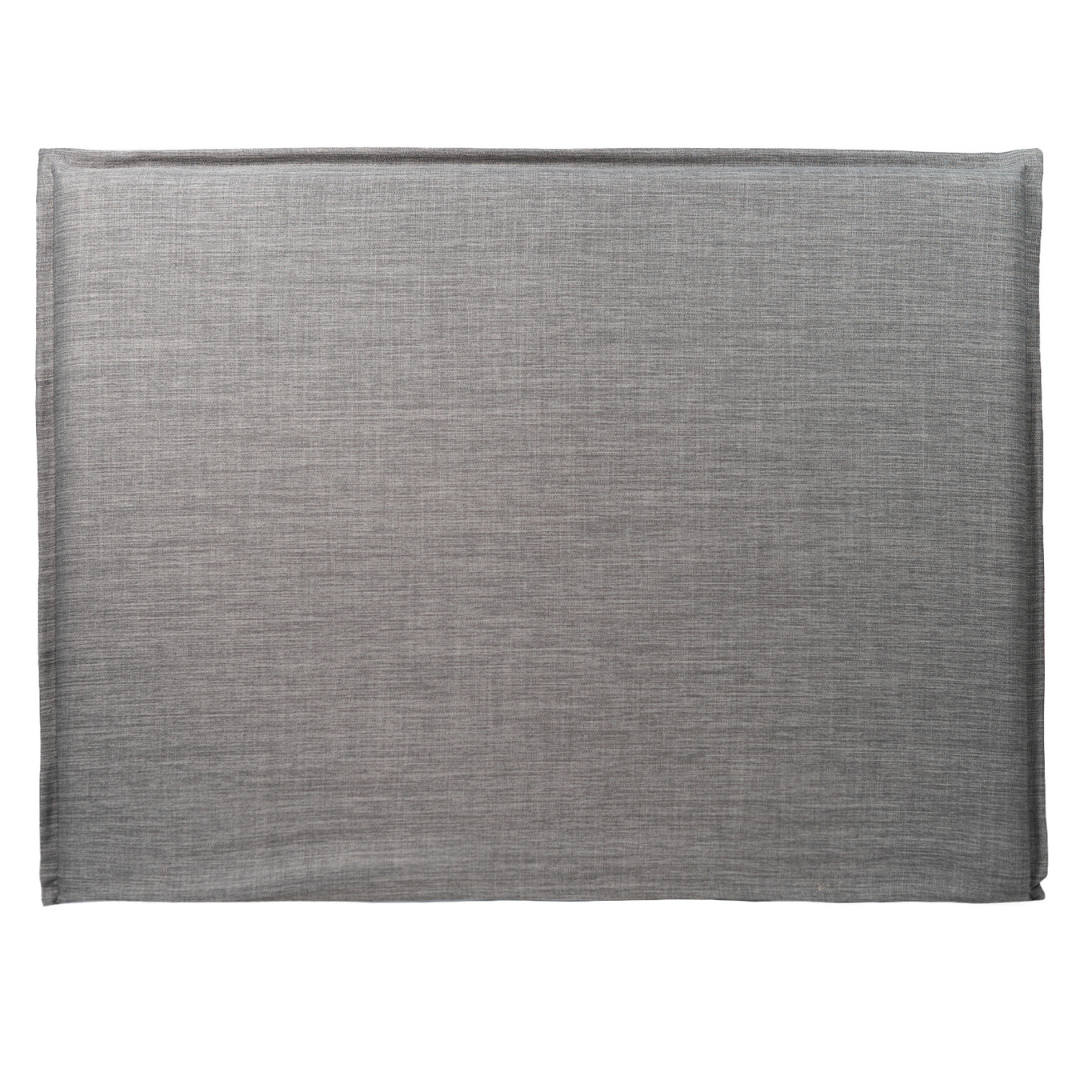 RESPALDO KABECEROS CAMA PESTAÑA TUCUMÁN 1.5 PLAZAS LINO GRIS + FUNDA LAVABLE - 3