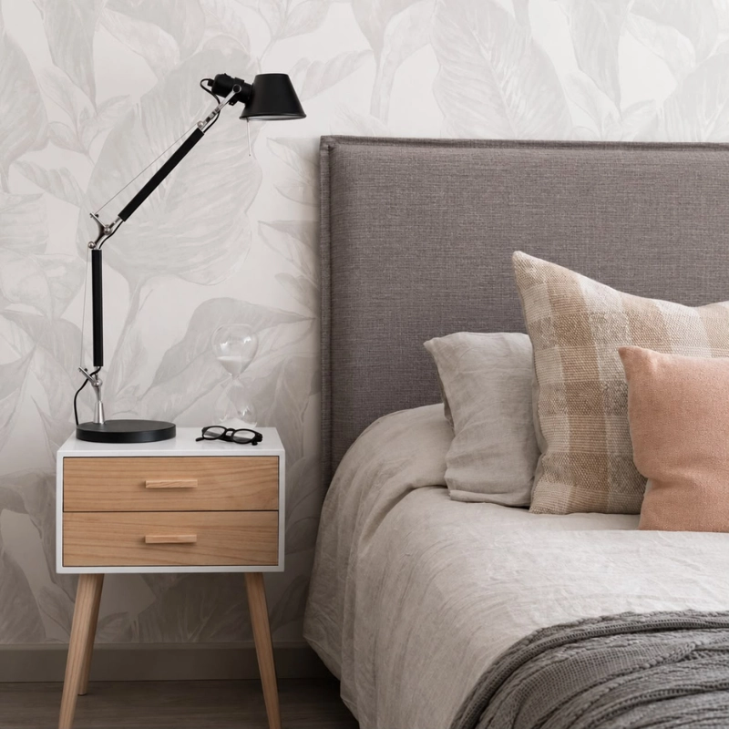 RESPALDO KABECEROS CAMA PESTAÑA TUCUMÁN 1 PLAZA LINO GRIS + FUNDA LAVABLE - 1