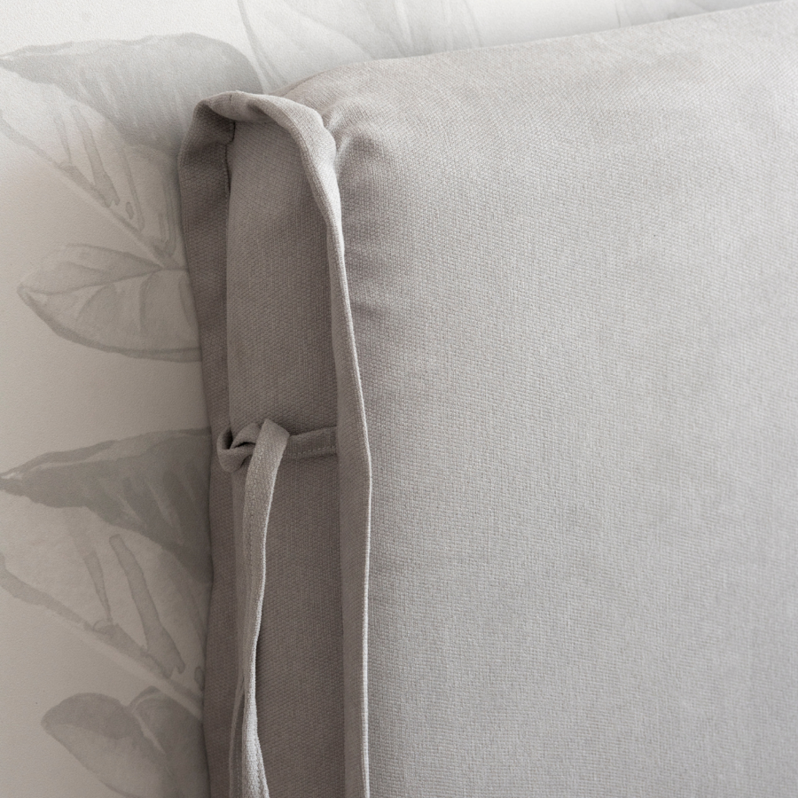 RESPALDO DE CAMA - 1.5 PLAZAS - CON FUNDA LAVABLE - MODELO TIRAS - CALAFATE GRIS CLARO - 2