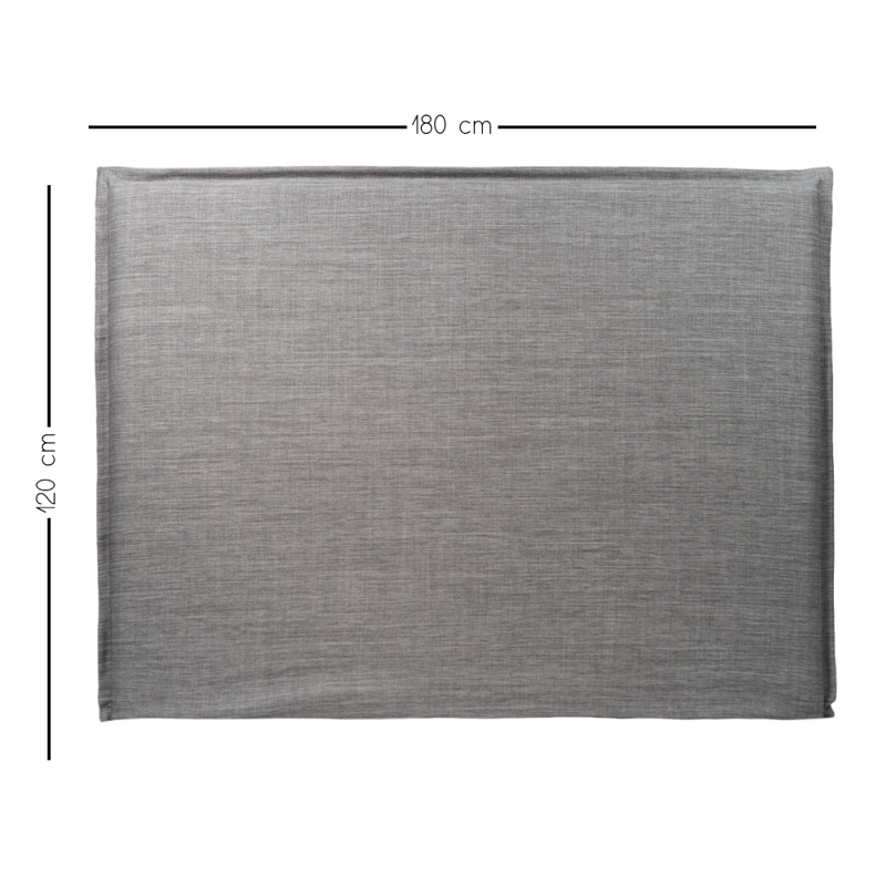 RESPALDO DE CAMA - KING - CON FUNDA LAVABLE - MODELO FUELLE - TUCUMAN GRIS - 3