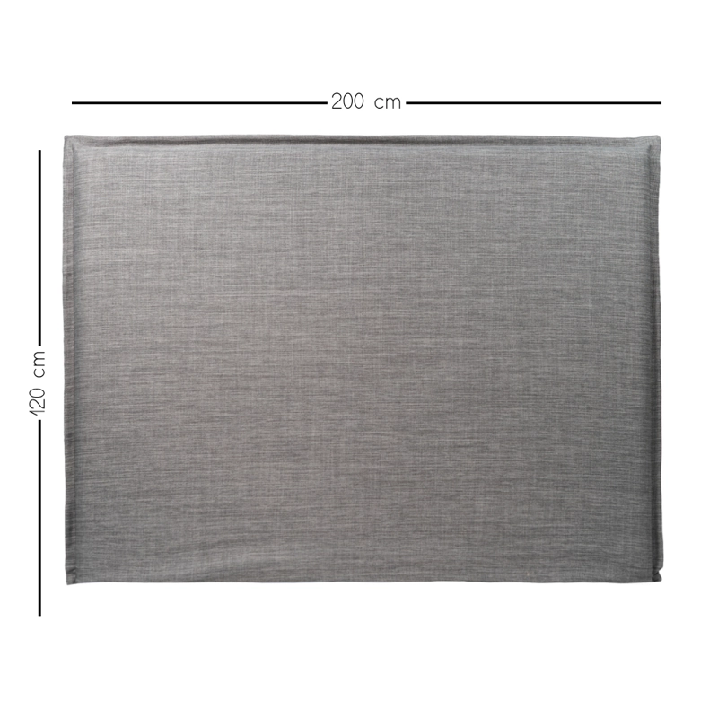 RESPALDO DE CAMA - SUPER KING - CON FUNDA LAVABLE - MODELO FUELLE -  TUCUMAN GRIS - 4