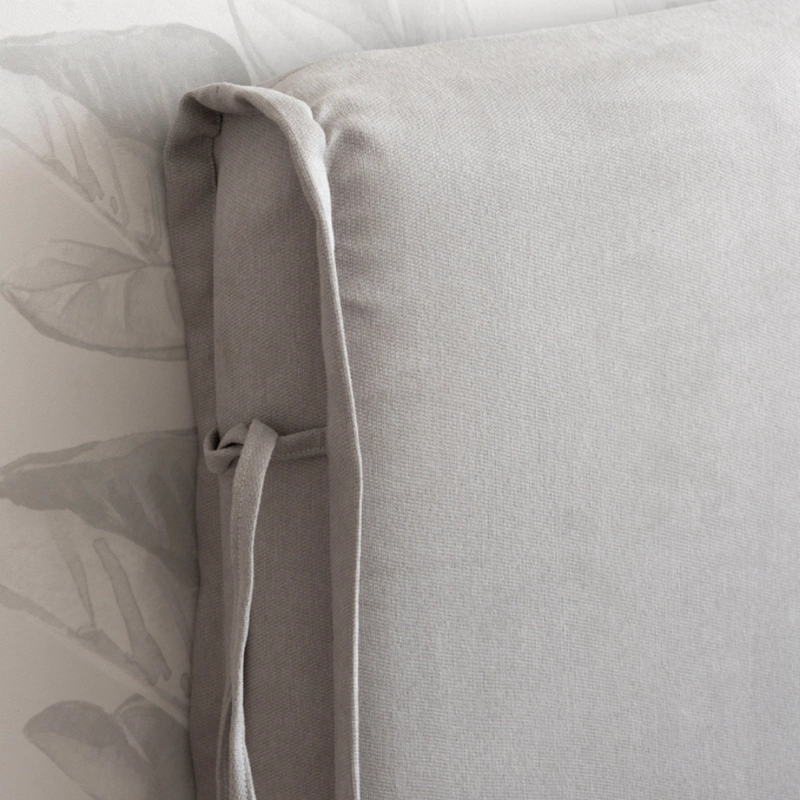 RESPALDO DE CAMA - 1 PLAZAS - CON FUNDA LAVABLE - MODELO TIRAS - CALAFATE GRIS CLARO - 3
