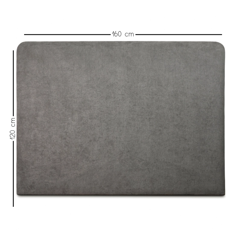 RESPALDO CURVO - 2 PLAZAS - VELVET COLOR GRIS - 4