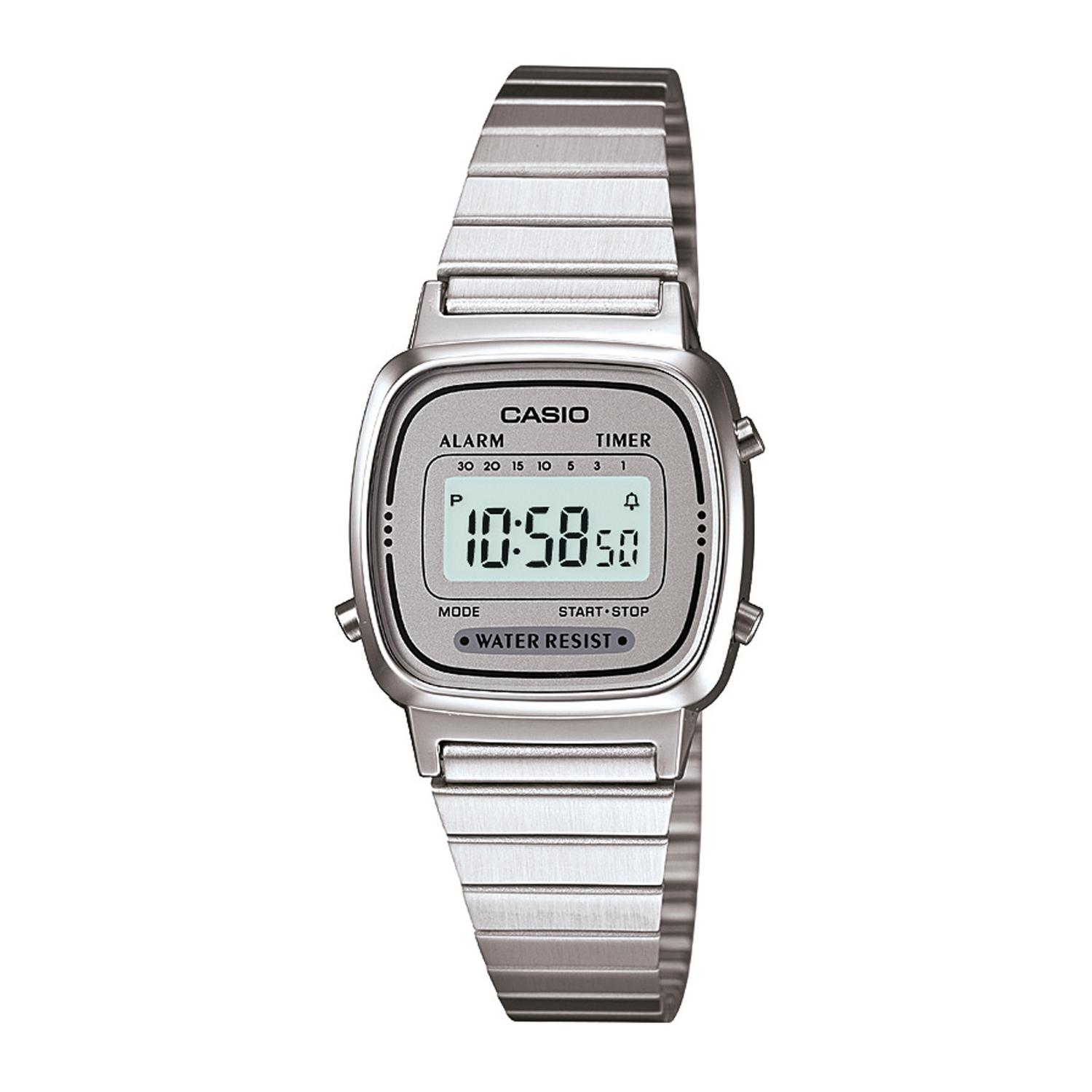 RELOJ CASIO MUJER LA670WA-7DF RESINA/CROMADO - 1