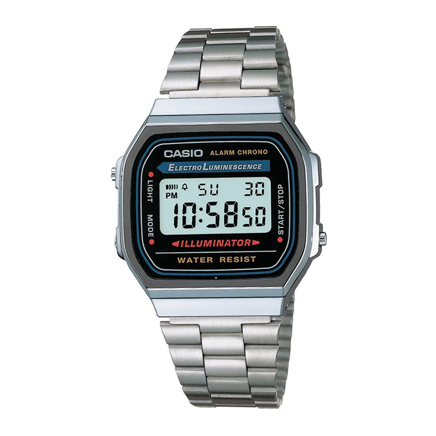 RELOJ CASIO UNISEX A168WA-1WDF RESINA/CROMADO - 1