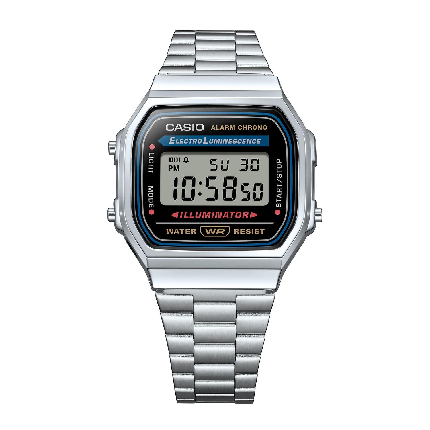 RELOJ CASIO UNISEX A168WA-1WDF RESINA/CROMADO - 2