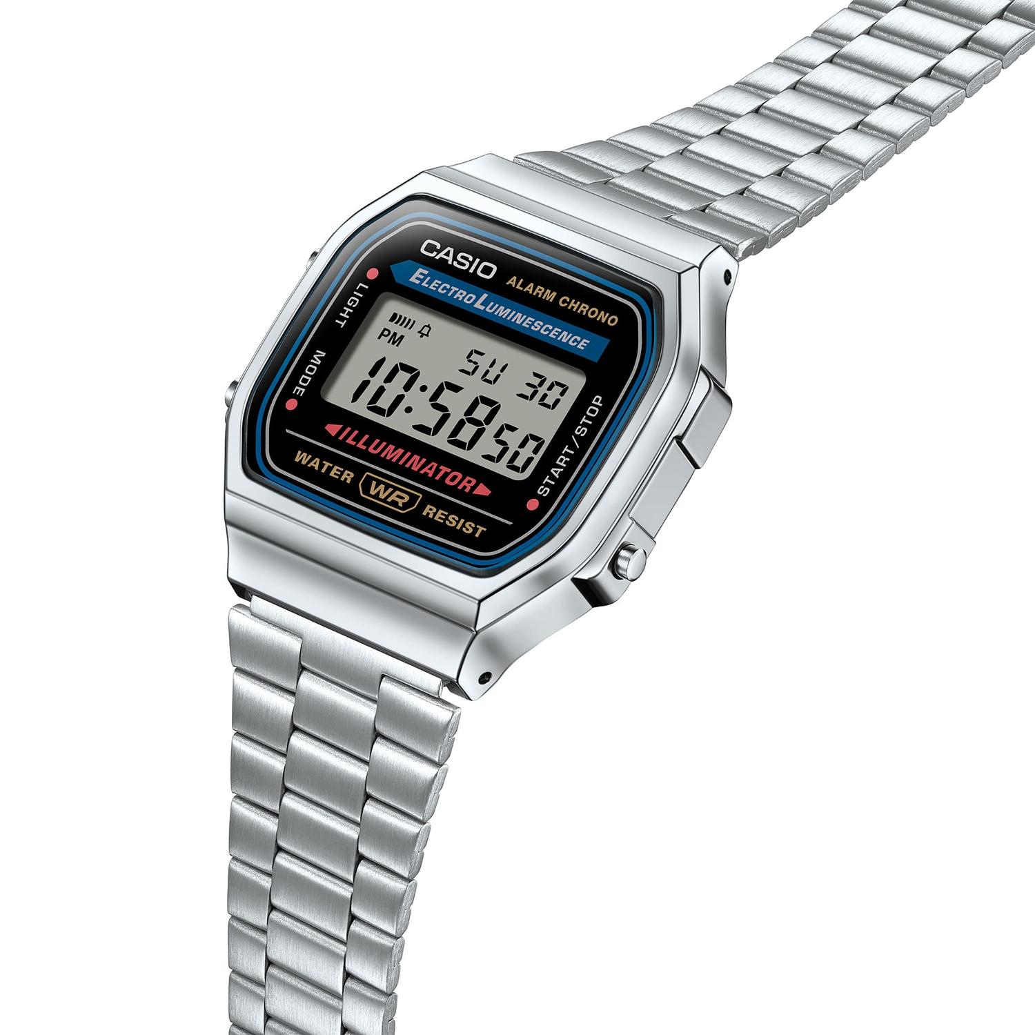 RELOJ CASIO UNISEX A168WA-1WDF RESINA/CROMADO - 7