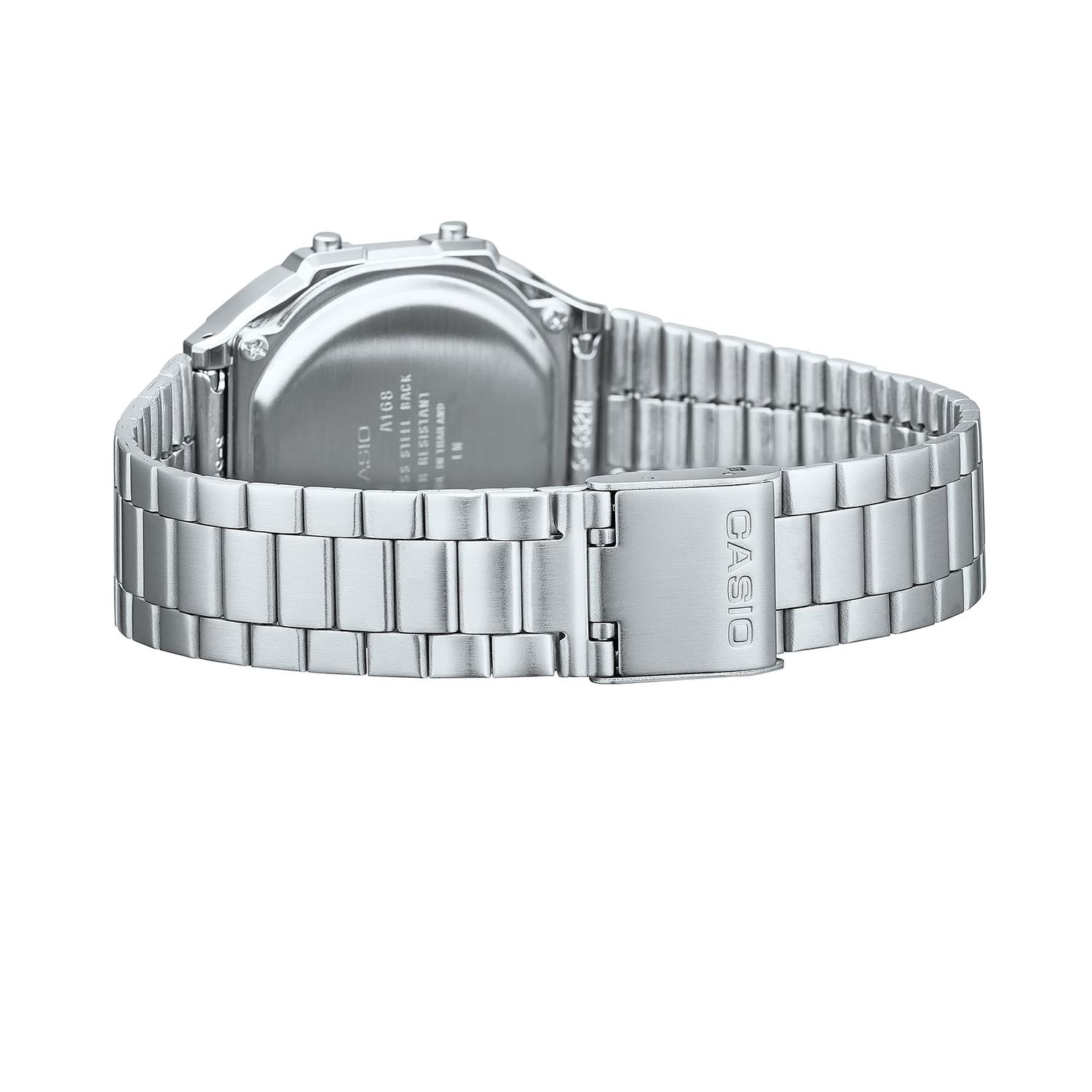 RELOJ CASIO UNISEX A168WA-1WDF RESINA/CROMADO - 9