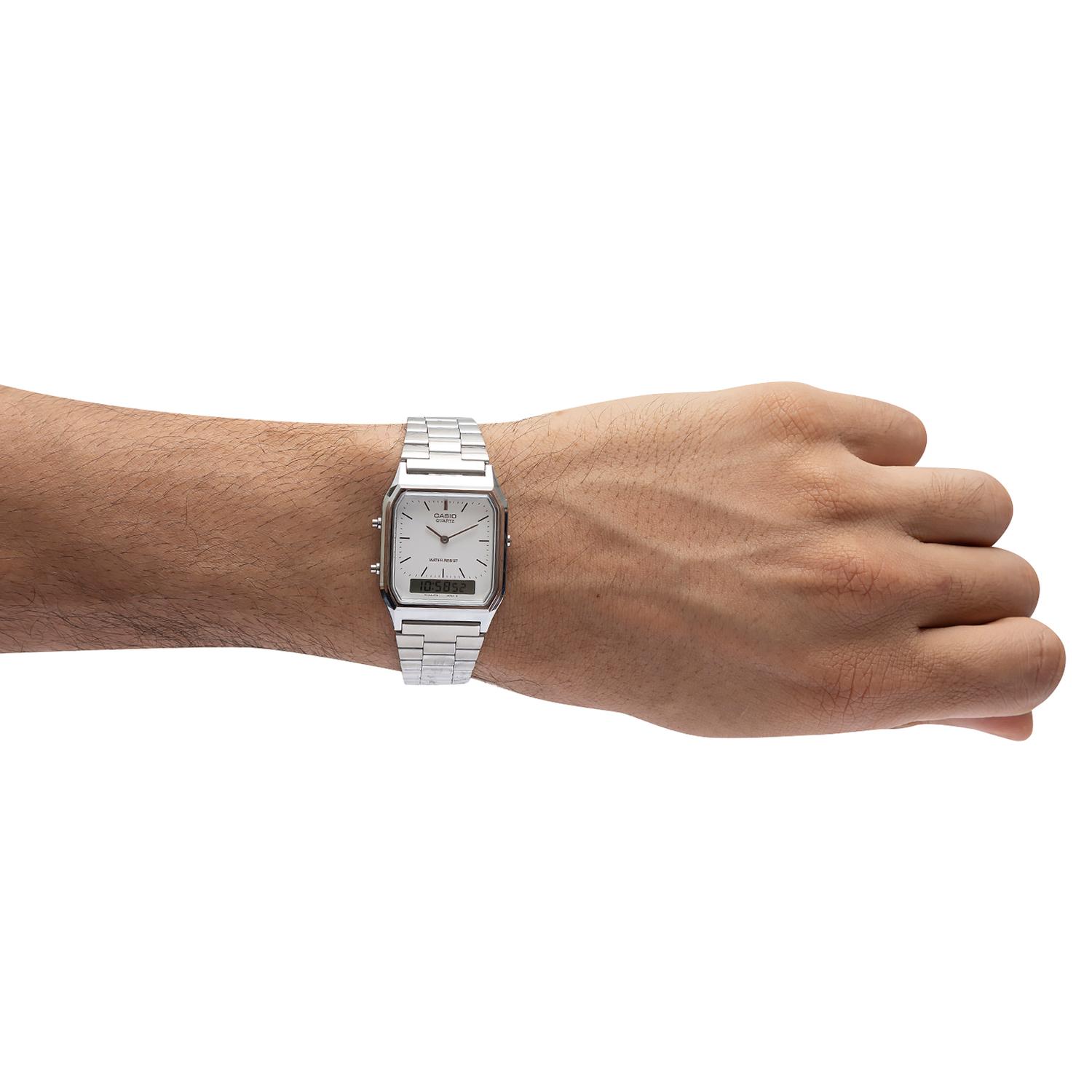 RELOJ CASIO HOMBRE AQ-230A-7DMQ RESINA/CROMADO JUVENIL - 4