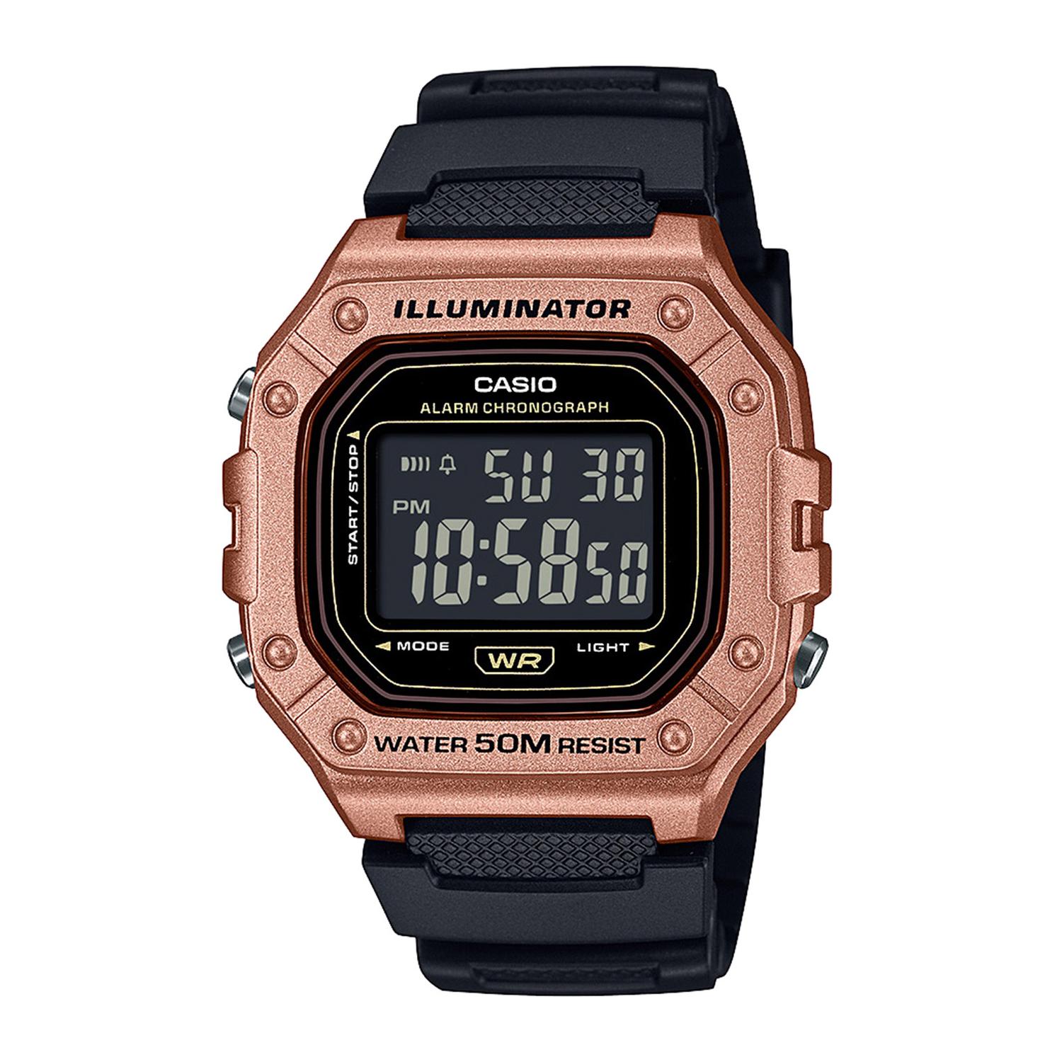 RELOJ DE PULSERA CASIO W-218HM-5BVDF RESINA HOMBRE ORO ROSA - 1