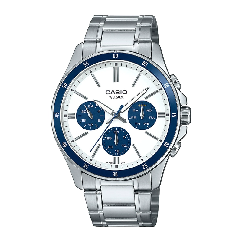 RELOJ DE PULSERA CASIO MTP-1374D-7A2VDF ACERO HOMBRE PLATEADO - 1