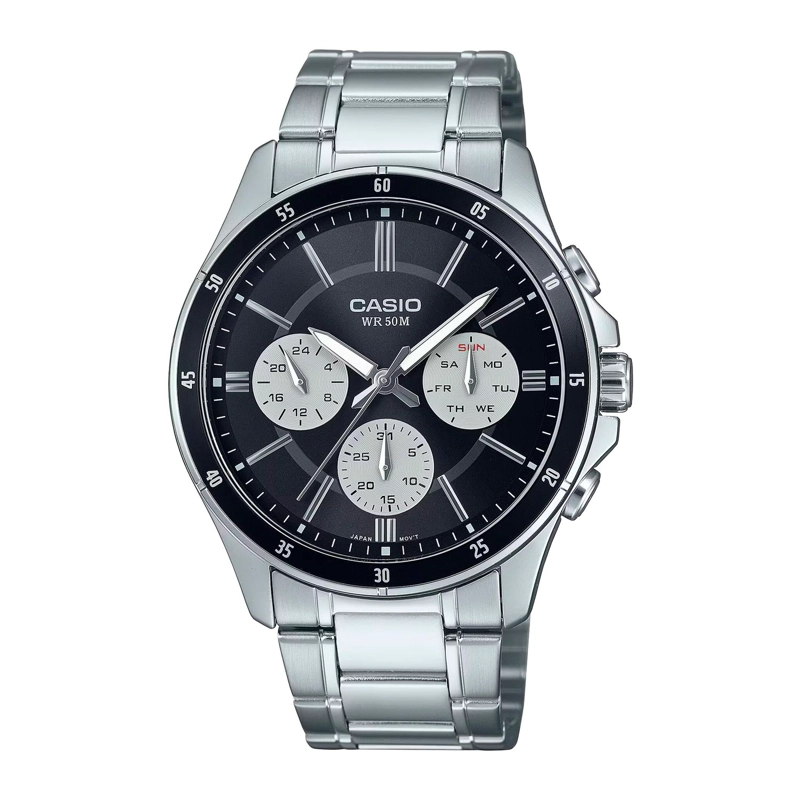 RELOJ DE PULSERA CASIO MTP-1374D-1A3VDF ACERO HOMBRE PLATEADO - 1