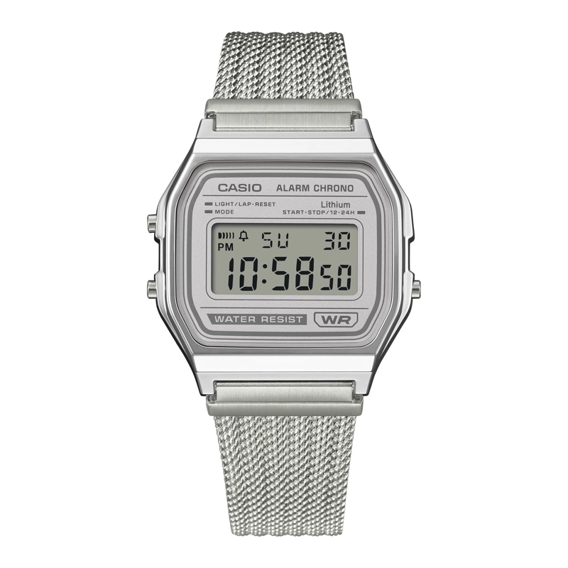 RELOJ UNISEX CASIO PLATEADO A158WEM-7DF - 3