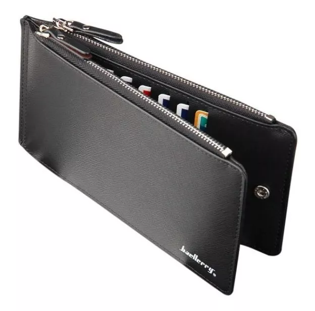 BILLETERA TARJETERO HOMBRE DE CUERO PU BAELLERRY MOD. PAPER - 1