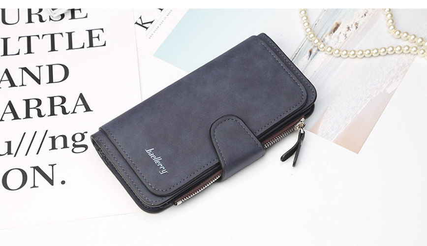 BILLETERA LARGA CUERO PU LUJO MODA CASUAL MUJER BAELLERRY - 3