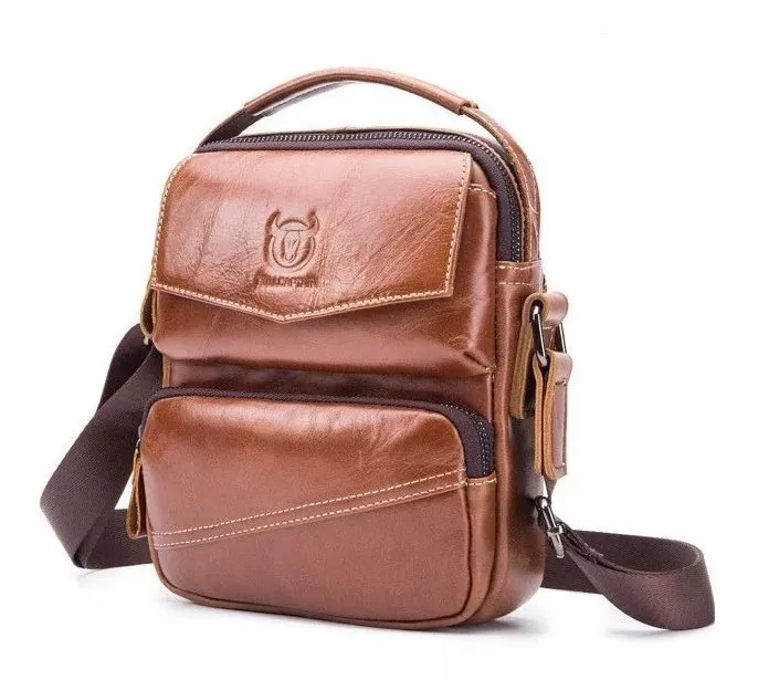 BOLSO/BANDOLERA HOMBRE CUERO GENUINO BULL CAPTAIN MOD. DOBLE - 1