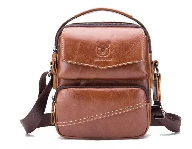 BOLSO/BANDOLERA HOMBRE CUERO GENUINO BULL CAPTAIN MOD. DOBLE - 2