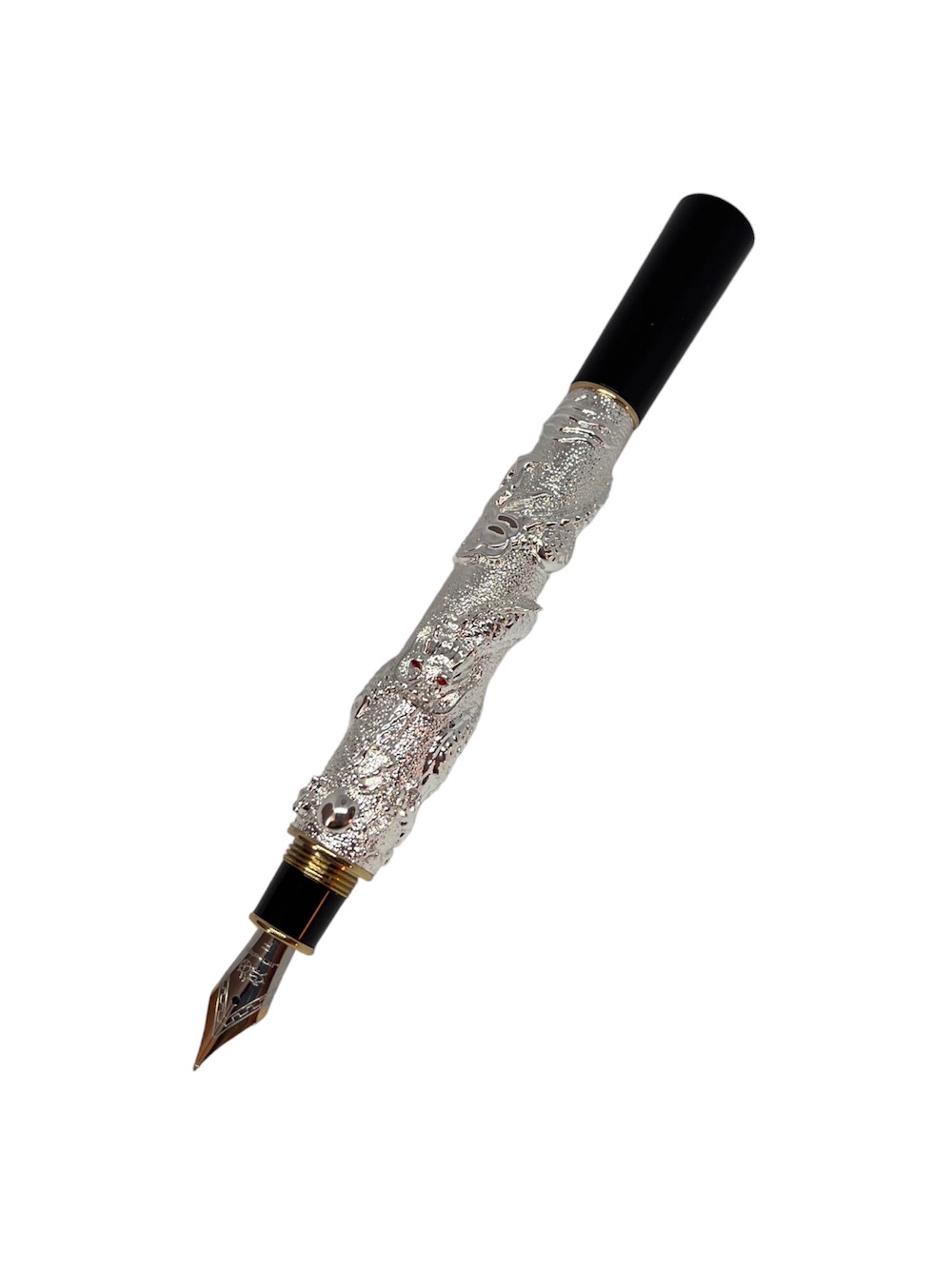 PLUMA ESTILOGRÁFICA LUXHER TEXTURIZADA LUJO JINHAO MOD DRAGÓN 555 - 1