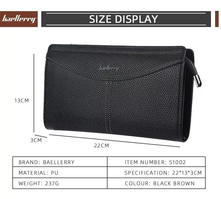 CARTERA DE MANO ELEGANTE CUERO PU BAELLERRY MOD. FURY - 4
