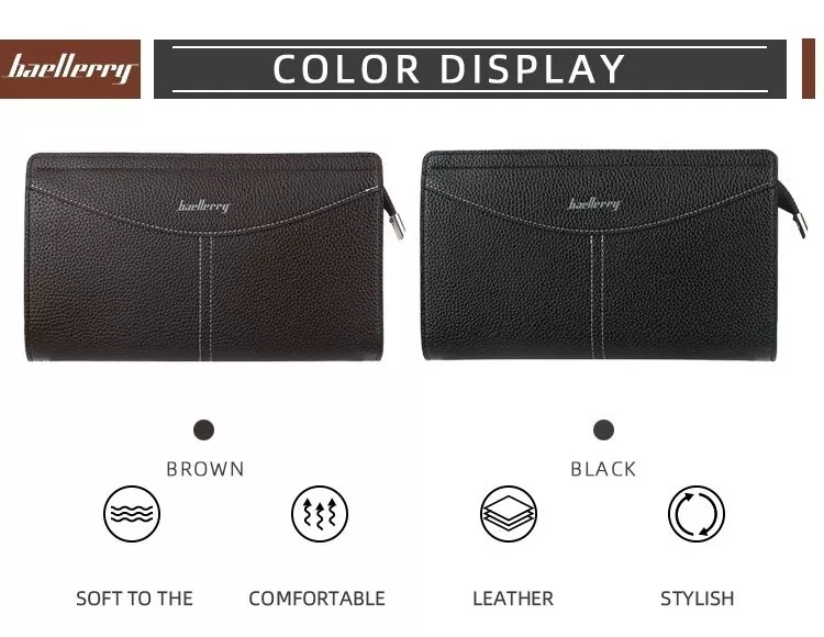 CARTERA DE MANO ELEGANTE CUERO PU BAELLERRY MOD. FURY - 5