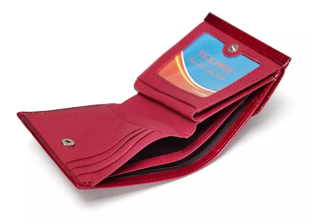 BILLETERA CORTA MUJER CUERO GENUINO VICKAWEB MOD. SUNSET - 2