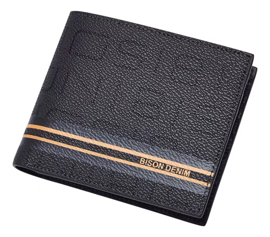 BILLETERA CUERO GENUINO BISON DENIM PROTEC RFID MOD LIMIT - 1