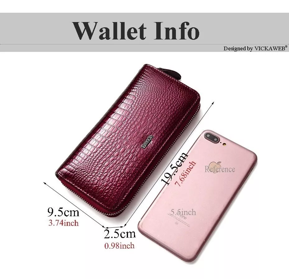 BILLETERA LARGA MUJER CUERO GENUINO VICKAWEB MOD. GREEN - 4
