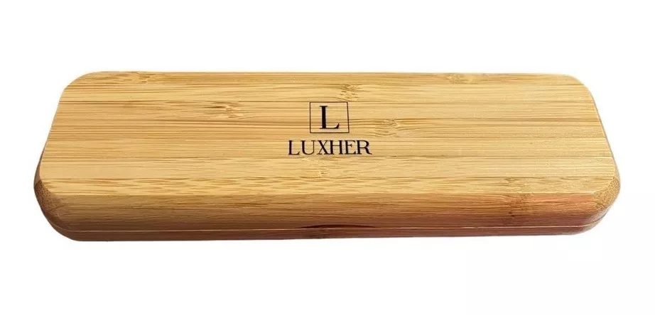 SET LÁPIZ BOLÍGRAFO LUXHER PUNTA BOLA ESTUCHE DE BAMBÚ MOD. SHIELD - 2