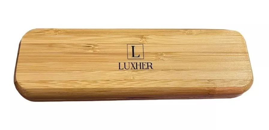 SET LÁPIZ BOLÍGRAFO LUXHER PUNTA BOLA ESTUCHE DE BAMBÚ MOD. SHIELD - 5