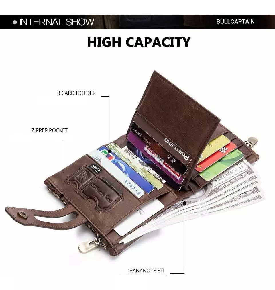 BILLETERA HOMBRE CUERO GENUINO LUJO BULL CAPTAIN MOD BEAST - 4