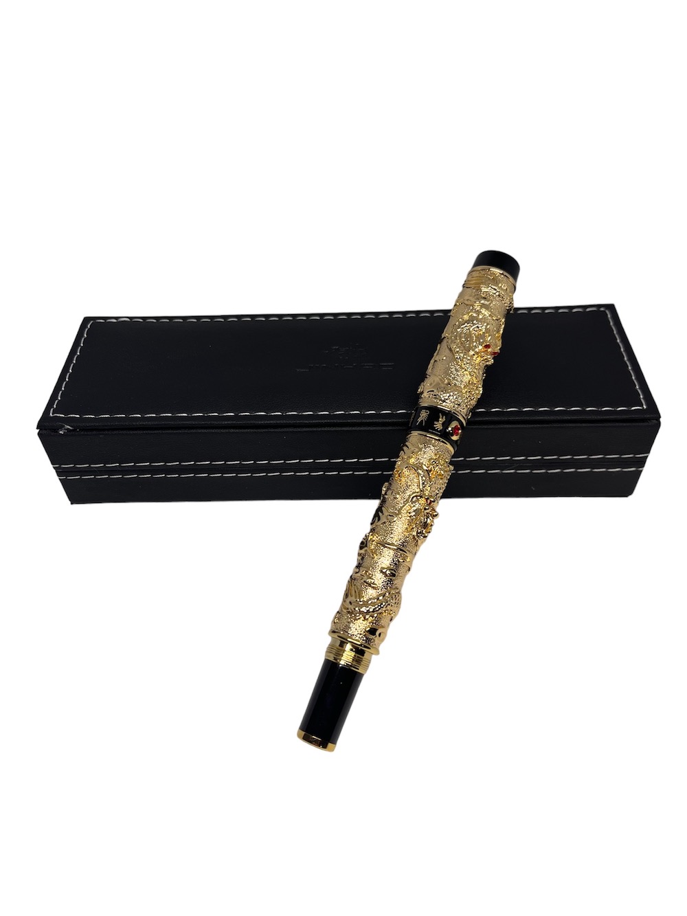 PLUMA ESTILOGRÁFICA LUXHER TEXTURIZADA LUJO JINHAO MOD DRAGÓN RUBÍ - 2