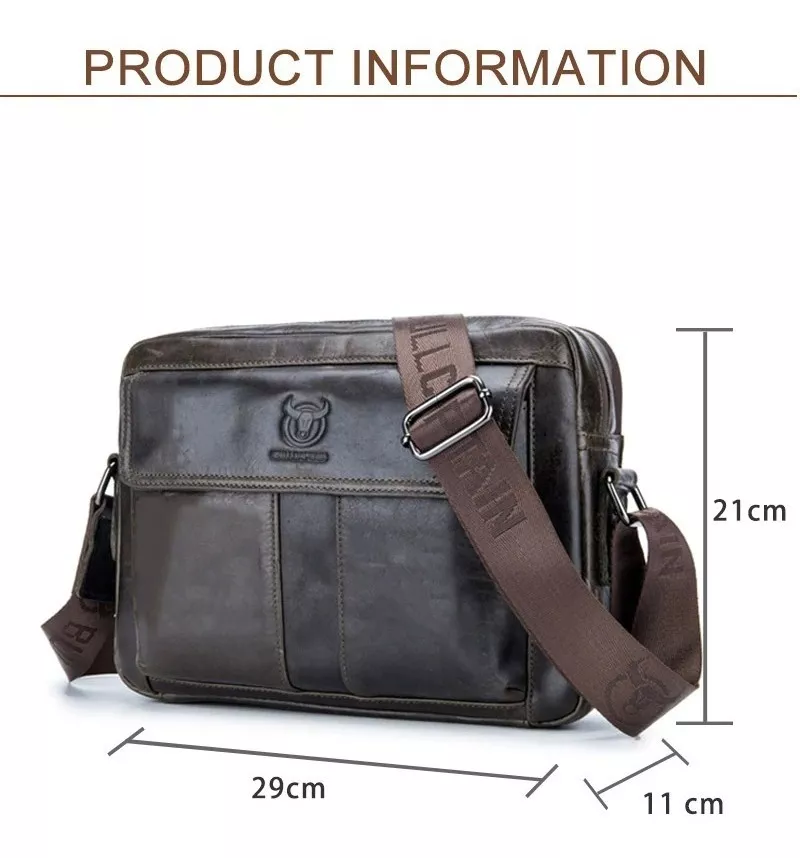 BOLSO/BANDOLERA CUERO GENUINO BULL CAPTAIN MOD. FRONT - 3