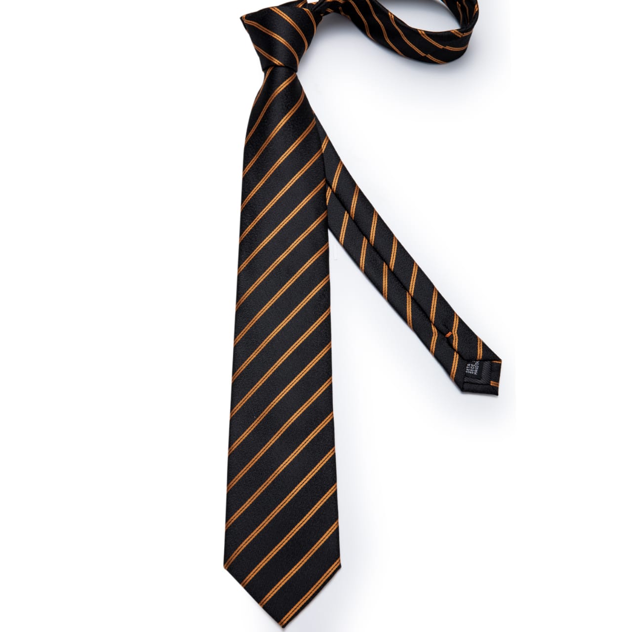SET CORBATA SEDA LUXHER LINEAS PAÑUELO Y COLLERAS LUJO HI-TIE MOD. LÍNEAS - 2