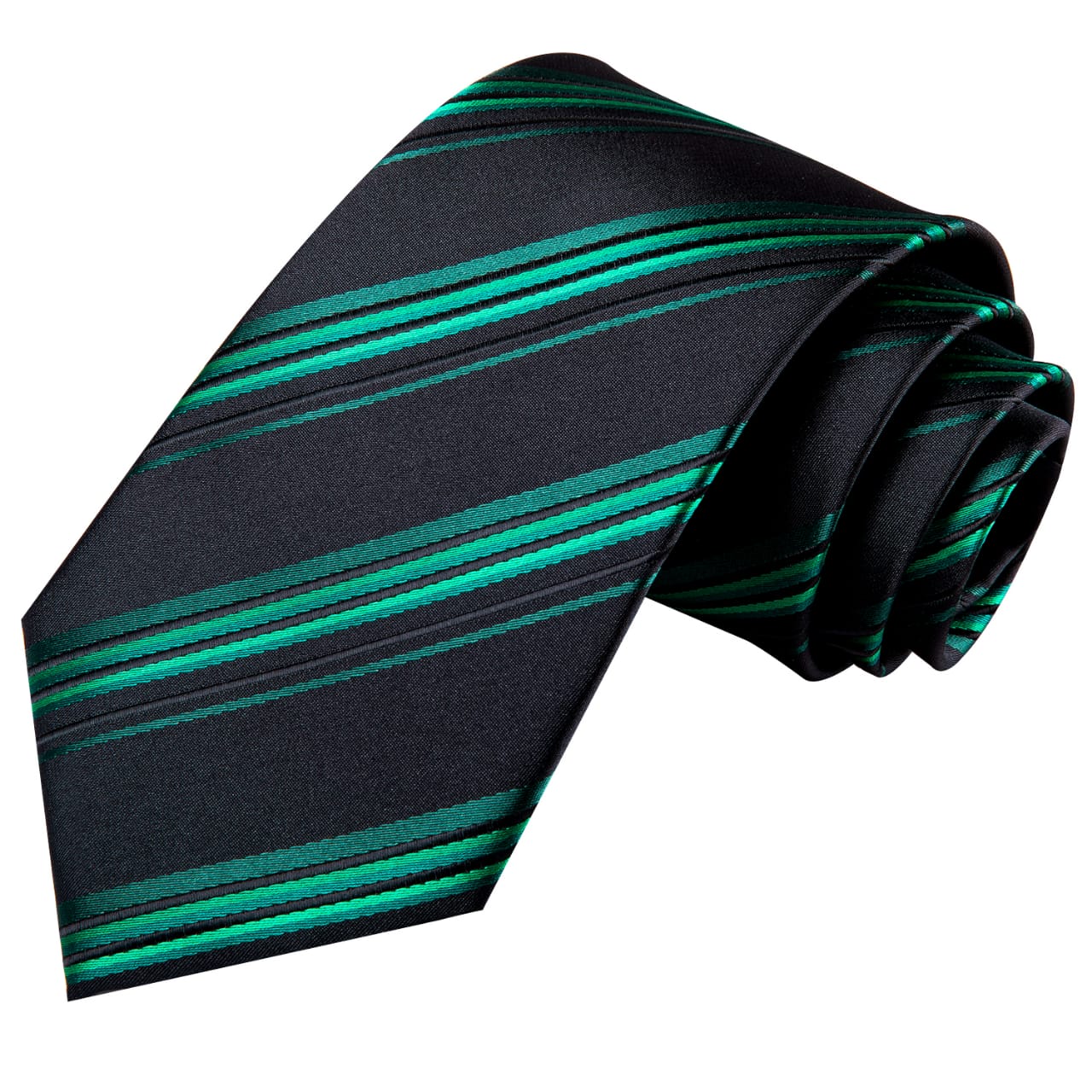 SET CORBATA SEDA LUXHER LINEAS PAÑUELO Y COLLERAS LUJO HI-TIE MOD. LÍNEAS - 4