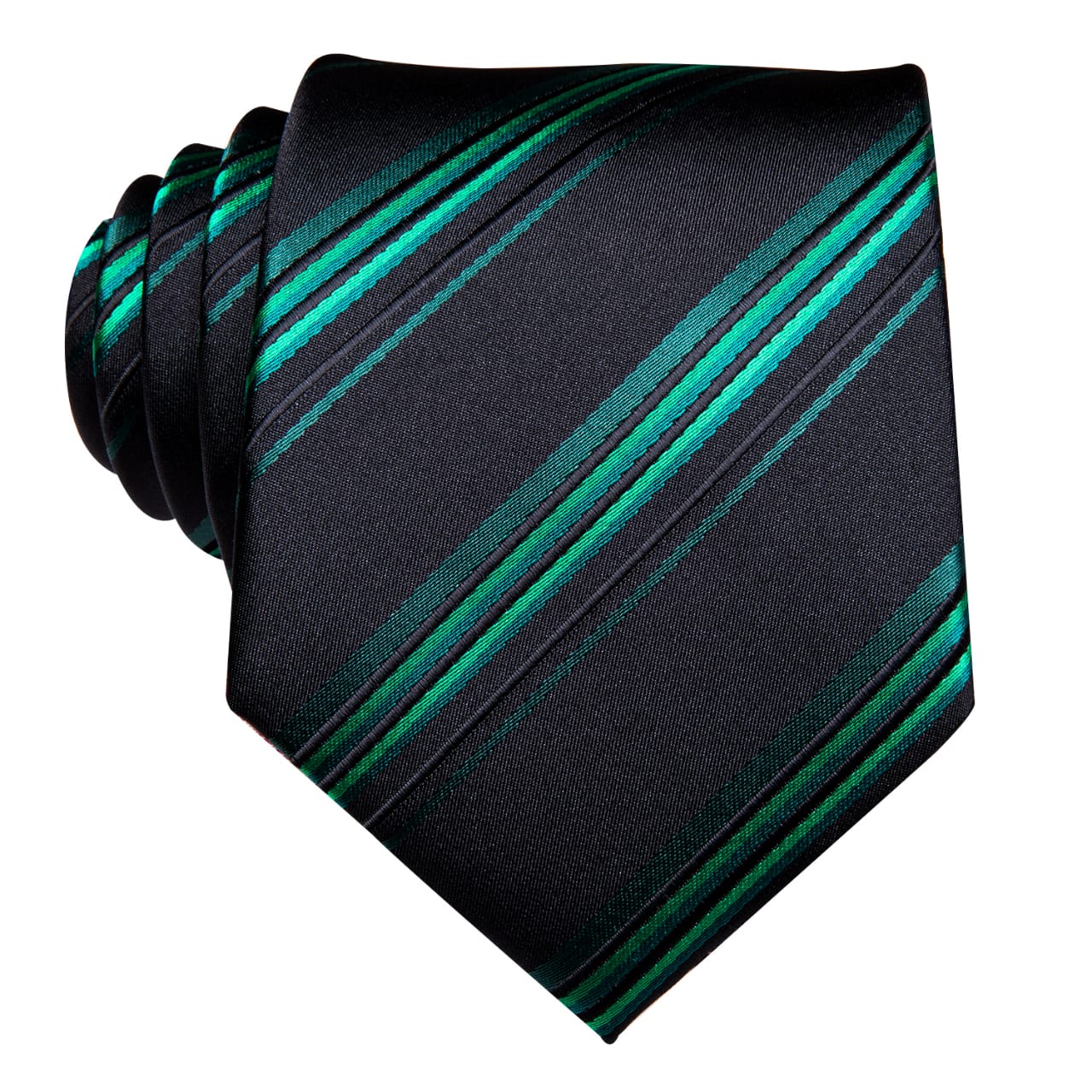 SET CORBATA SEDA LUXHER LINEAS PAÑUELO Y COLLERAS LUJO HI-TIE MOD. LÍNEAS - 5