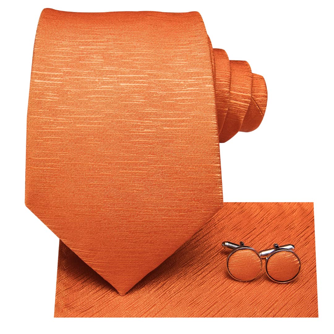 SET CORBATA SEDA LUXHER PAÑUELO Y COLLERAS LUJO HI-TIE MOD JASPEADO - 1