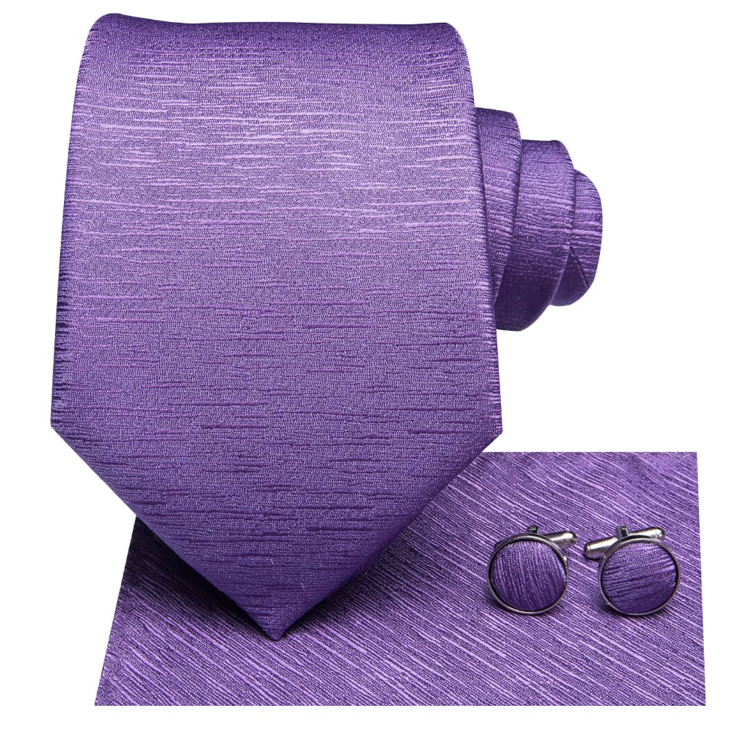 SET CORBATA SEDA LUXHER PAÑUELO Y COLLERAS LUJO HI-TIE MOD JASPEADO - 1