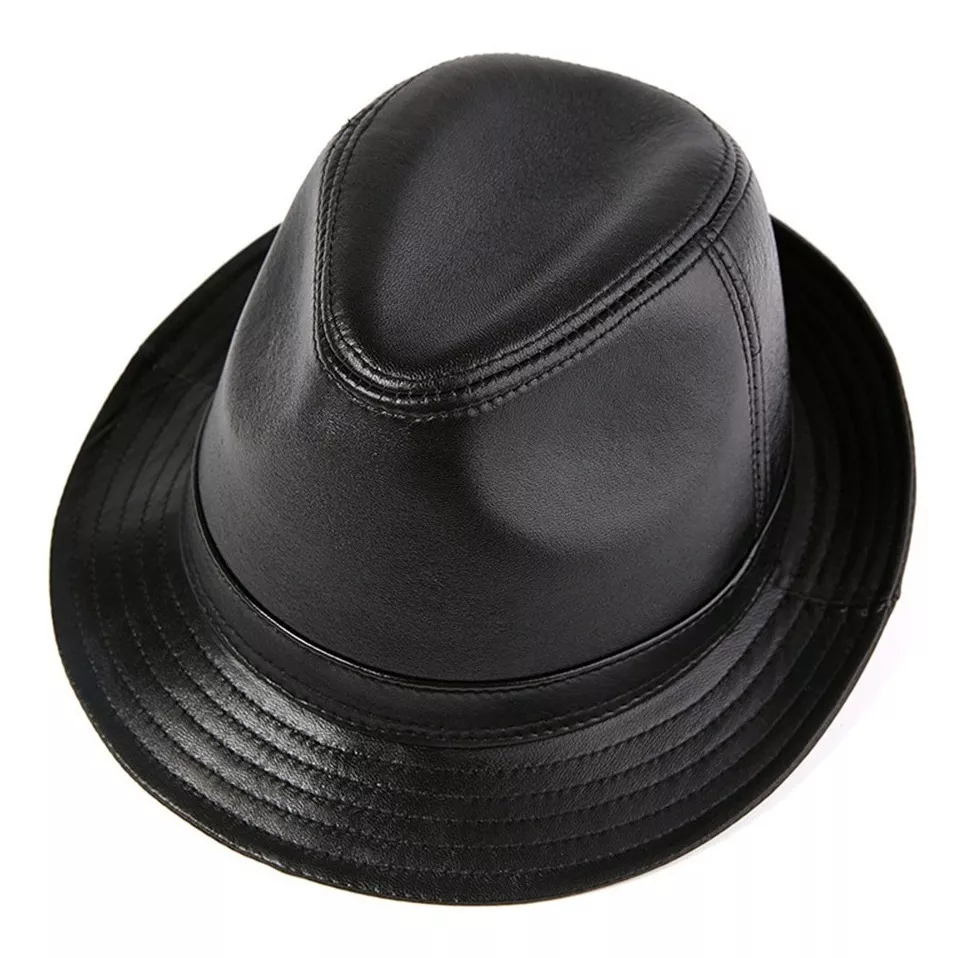 SOMBRERO CUERO LUXHER CAFE HOMBRE GENUINO OVEJA LASPEZIA MOD. JAZZ - 2