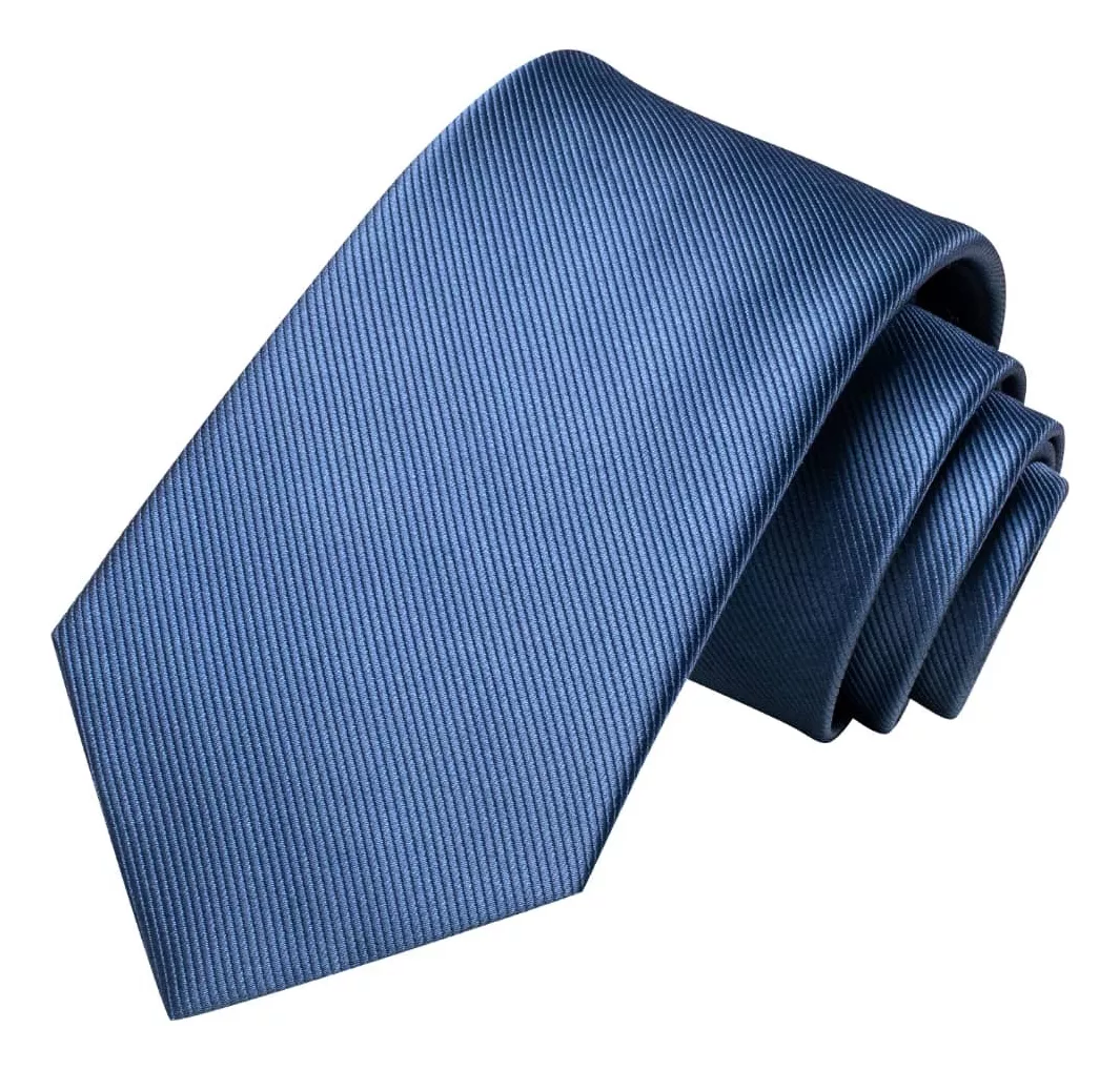SET CORBATA SEDA LUXHER PAÑUELO Y COLLERAS LUJO HI-TIE MOD LISO - 3