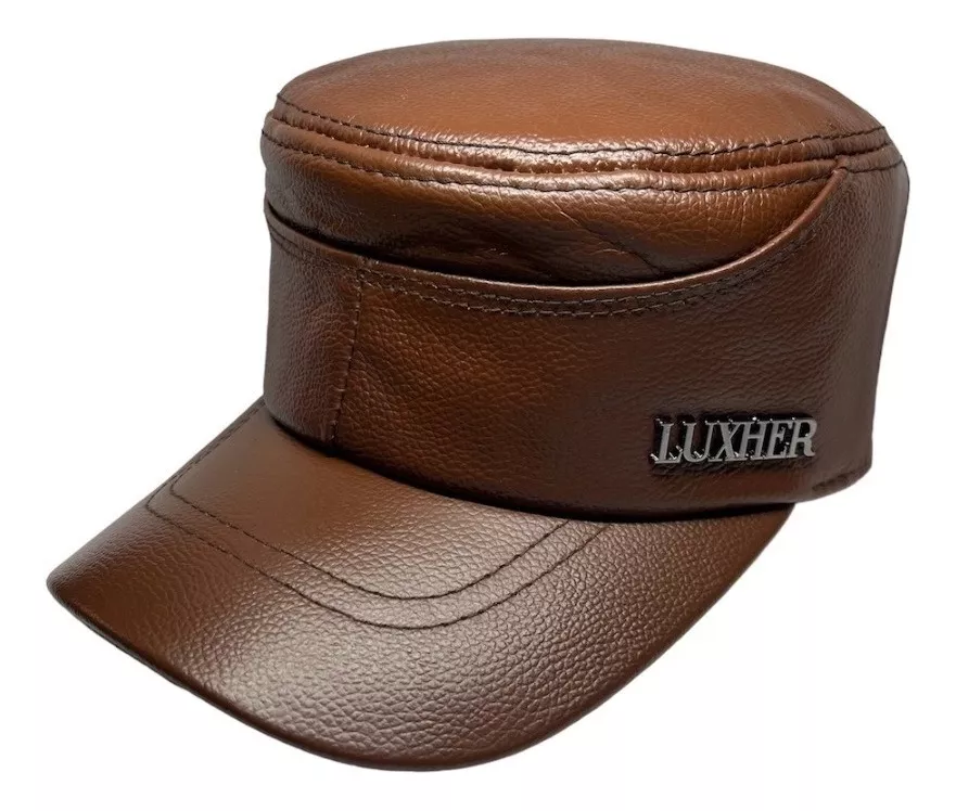 GORRO CUERO LUXHER CAFE JOCKEY GENUINO LUJO MOD. BERLÍN - 1