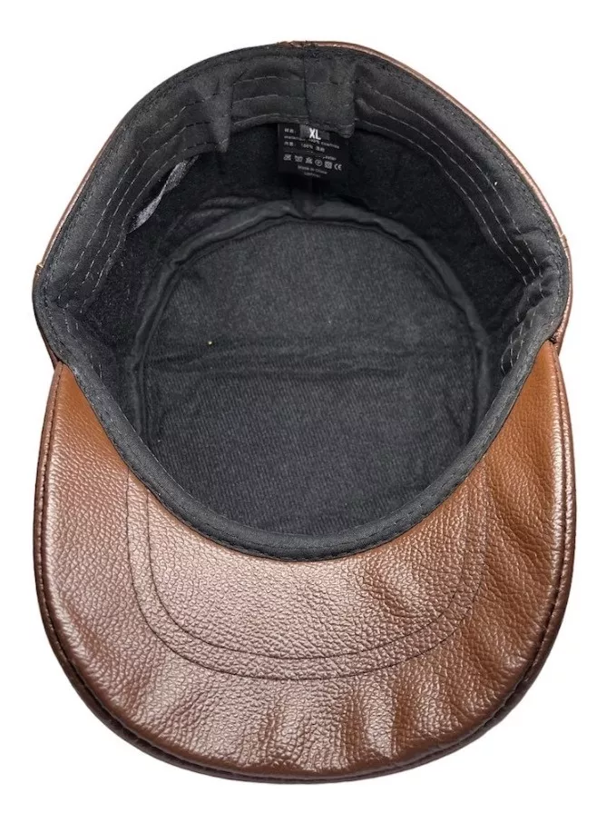 GORRO CUERO LUXHER CAFE JOCKEY GENUINO LUJO MOD. BERLÍN - 5
