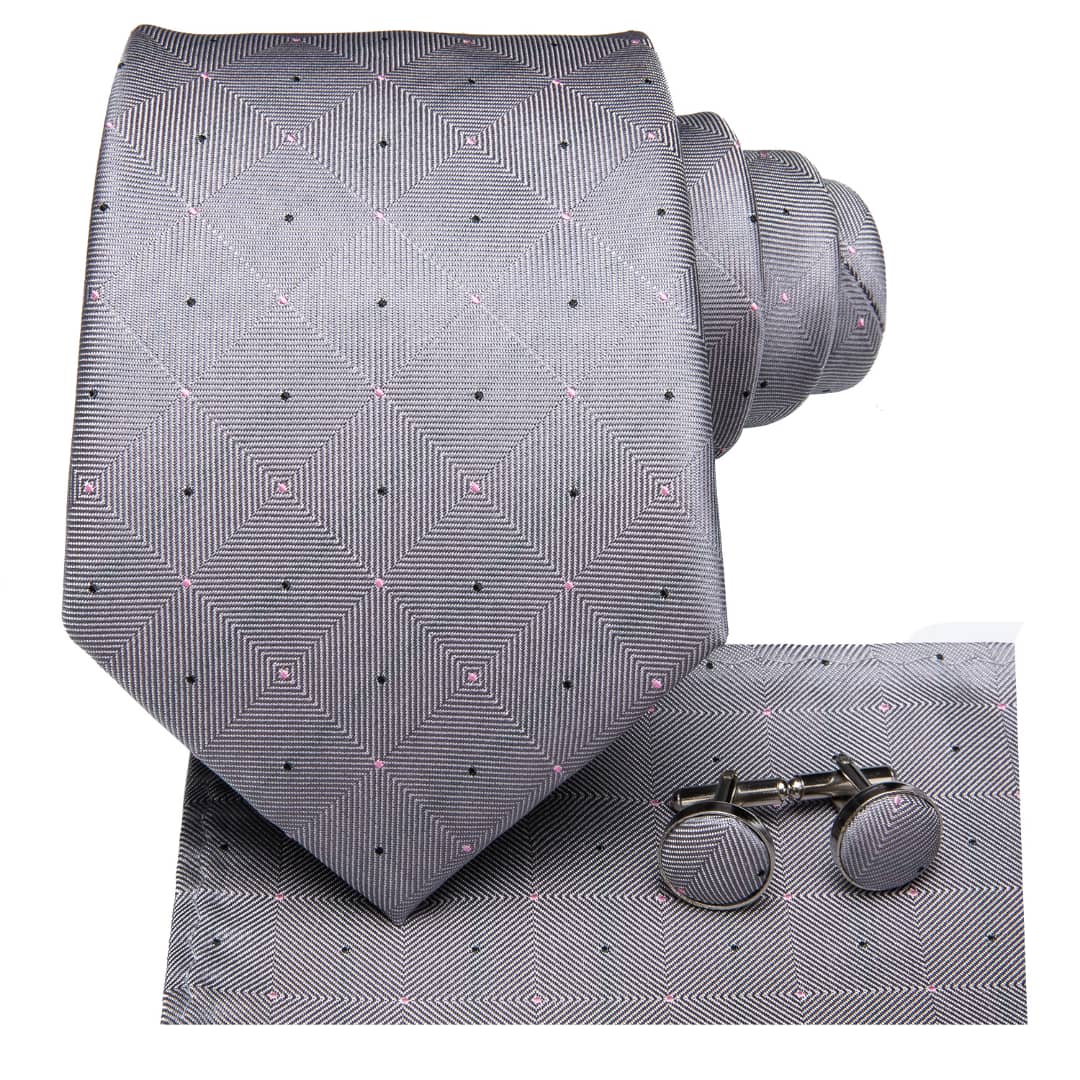 SET CORBATA SEDA LUXHER PAÑUELO Y COLLERAS LUJO HI-TIE COLORES - 2