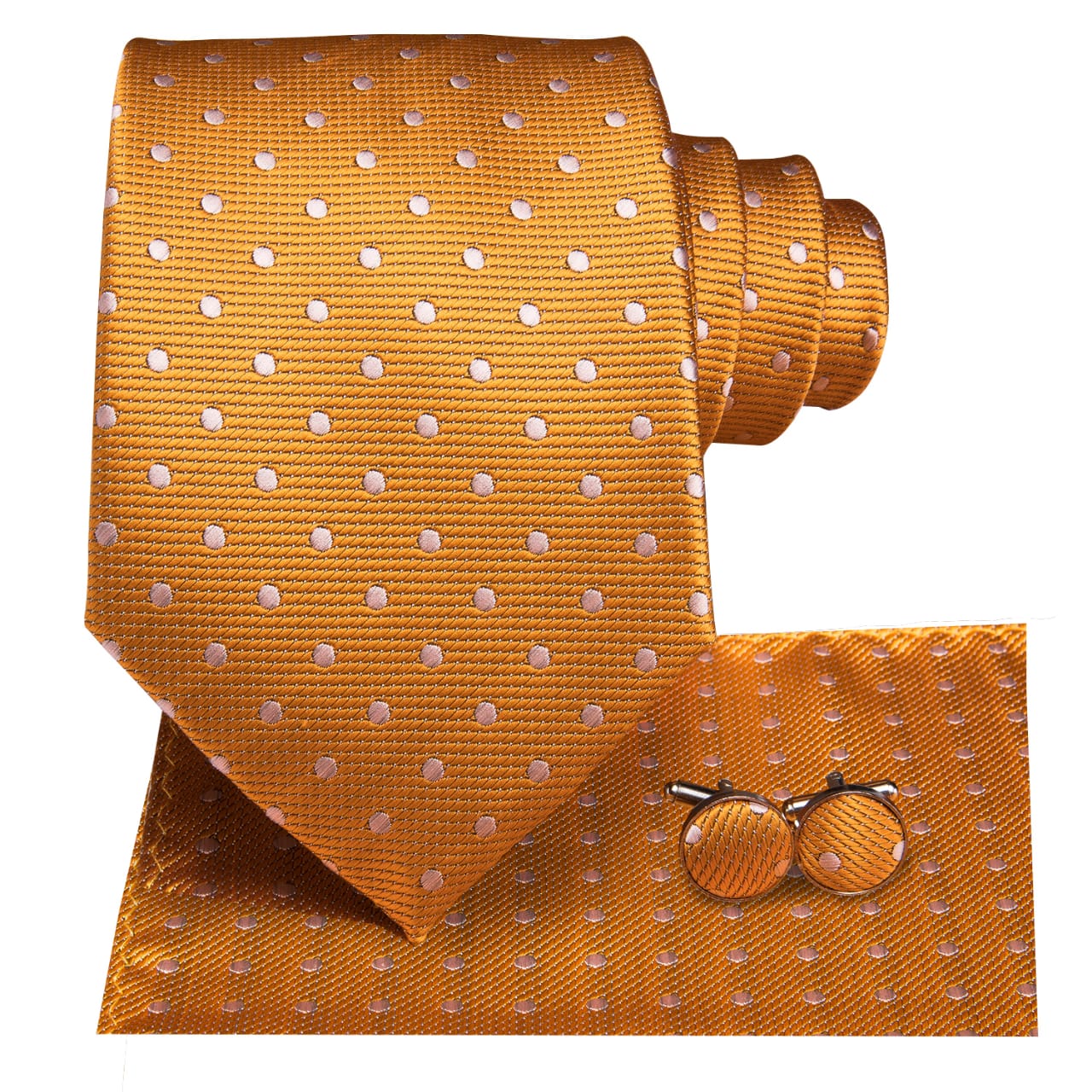 SET CORBATA SEDA LUXHER PAÑUELO Y COLLERAS LUJO HI-TIE COLORES - 4