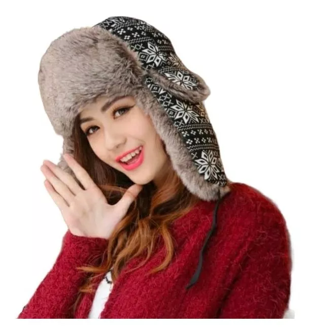 GORRO LUXHER NEGRO / RUSO MUJER CÁLIDO INVIERNO MOD. ANDES - 1